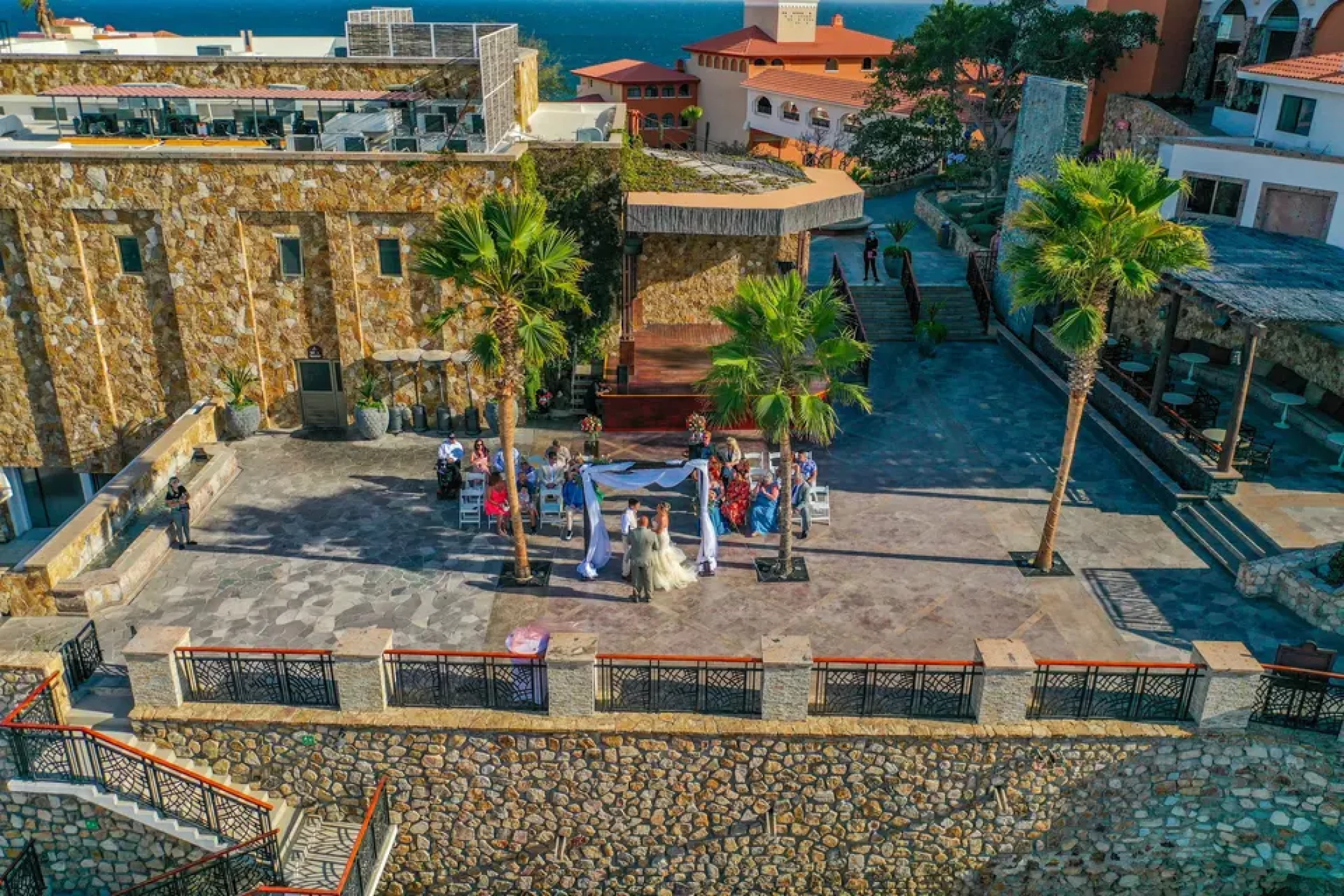 Ceremony on the plaza finisterra at Sandos Finisterra Los Cabos