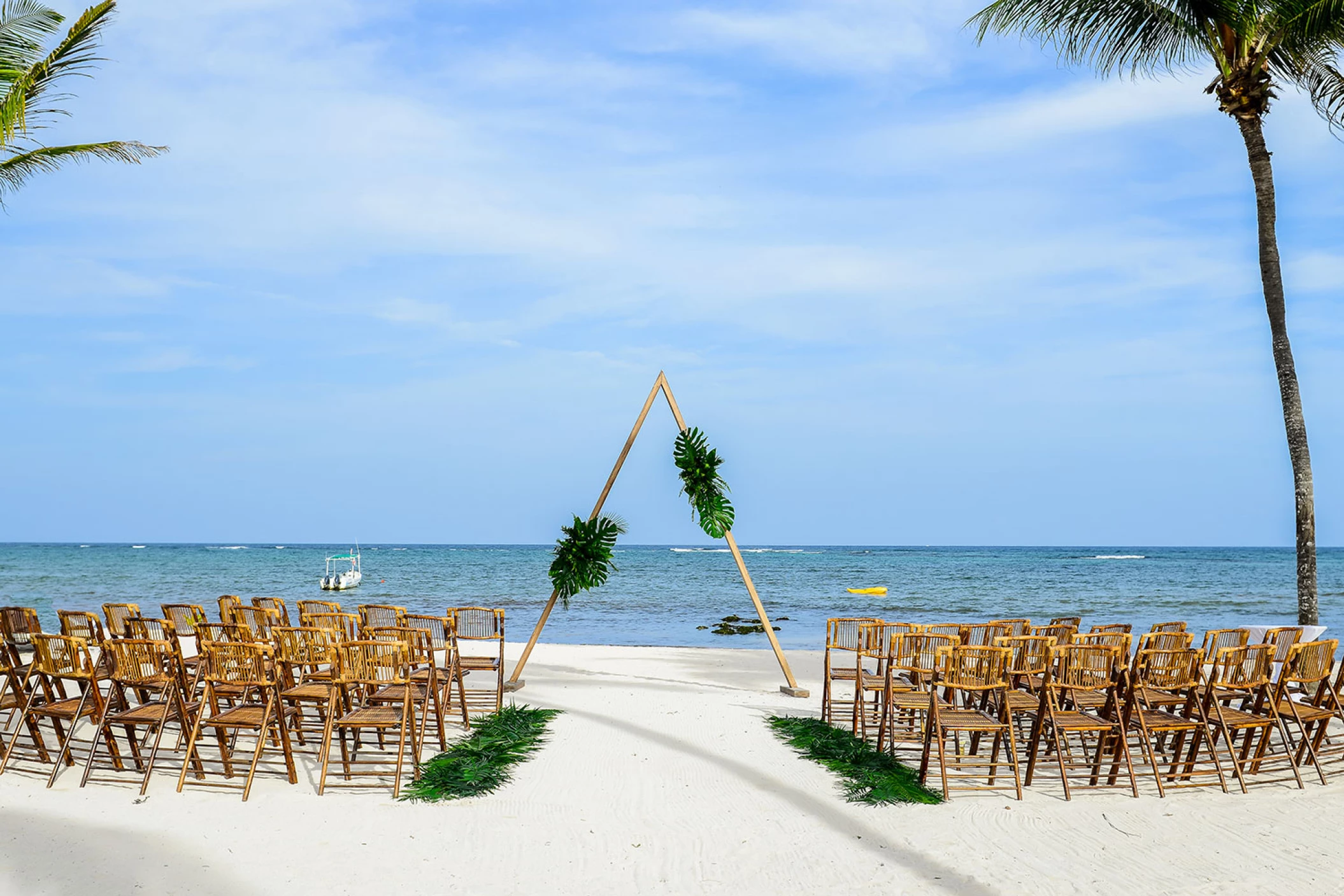 Symbolic ceremony in Seaside beach venue at Dreams Tulum Resort and Spa