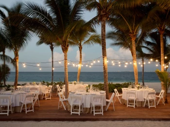 Dinner reception in Las Dunas Beach House at Finest playa mujeres