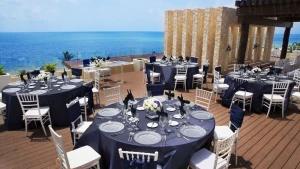 sky terrace wedding reception
