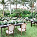 Secrets Akumal resort garden wedding reception area