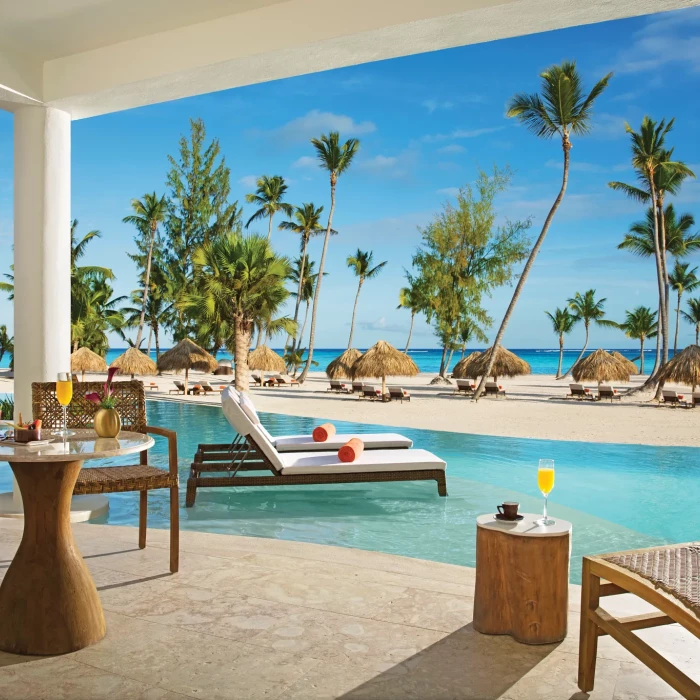 Swim up bungalow at Secrets Cap Cana Resort and Spa