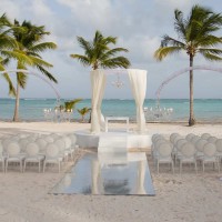 Ceremony decor on the juanillo beach at Secrets Cap Cana Resort and Spa