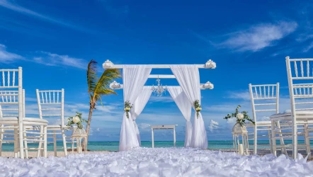 Ceremony in the preferred beach at Secrets Cap Cana Resort and Spa