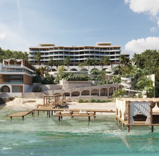 Aerial view of Secrets Impression Isla Mujeres