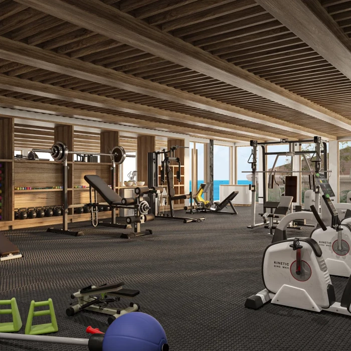 Fitness center at Secrets Impression Isla Mujeres