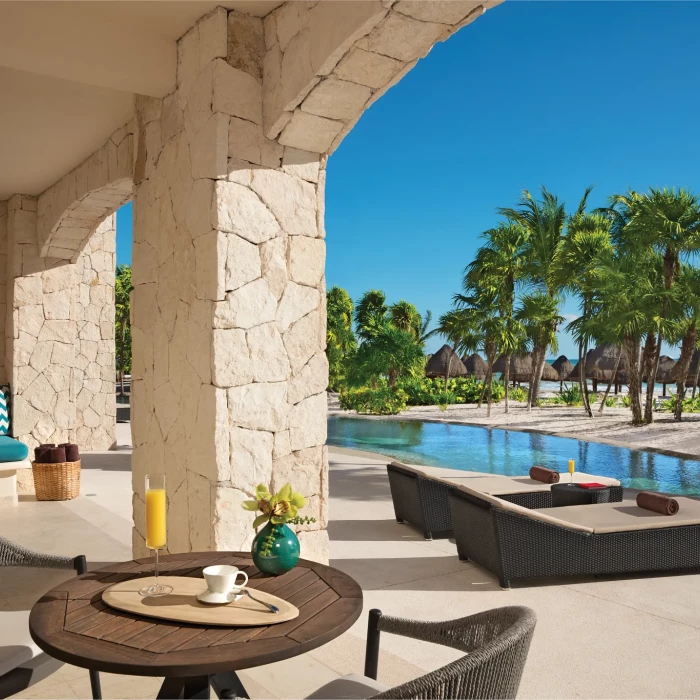 Secrets Maroma presidential suite terrace with chairs