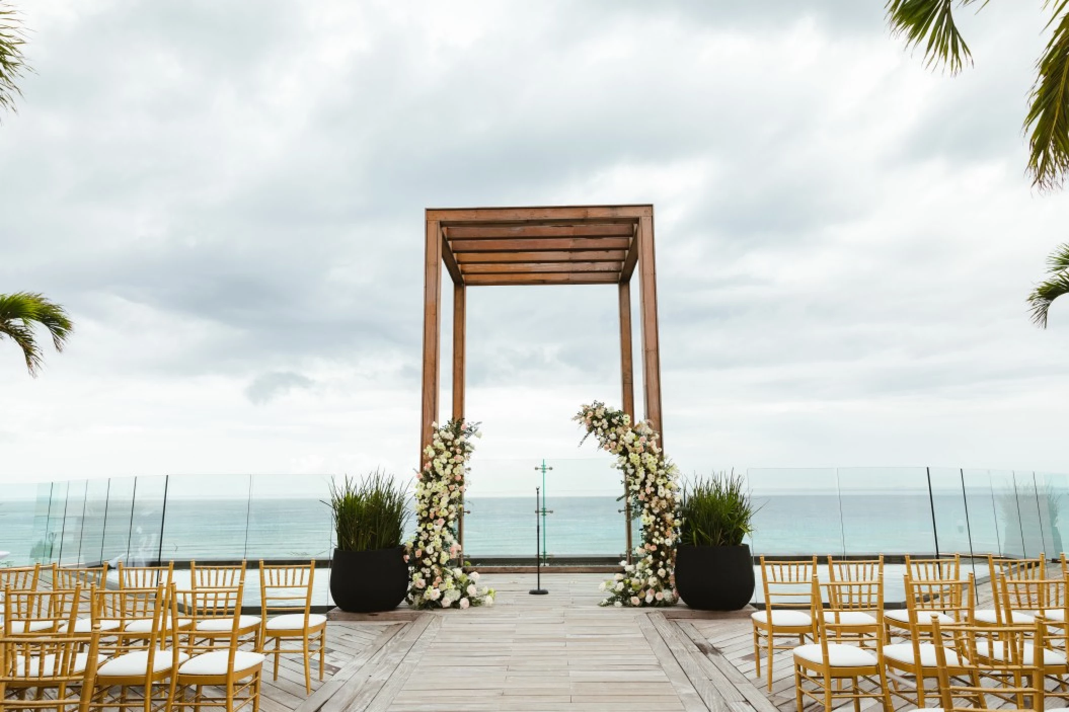 Sky Wedding Gazebo venue at Secrets Moxché Resort.