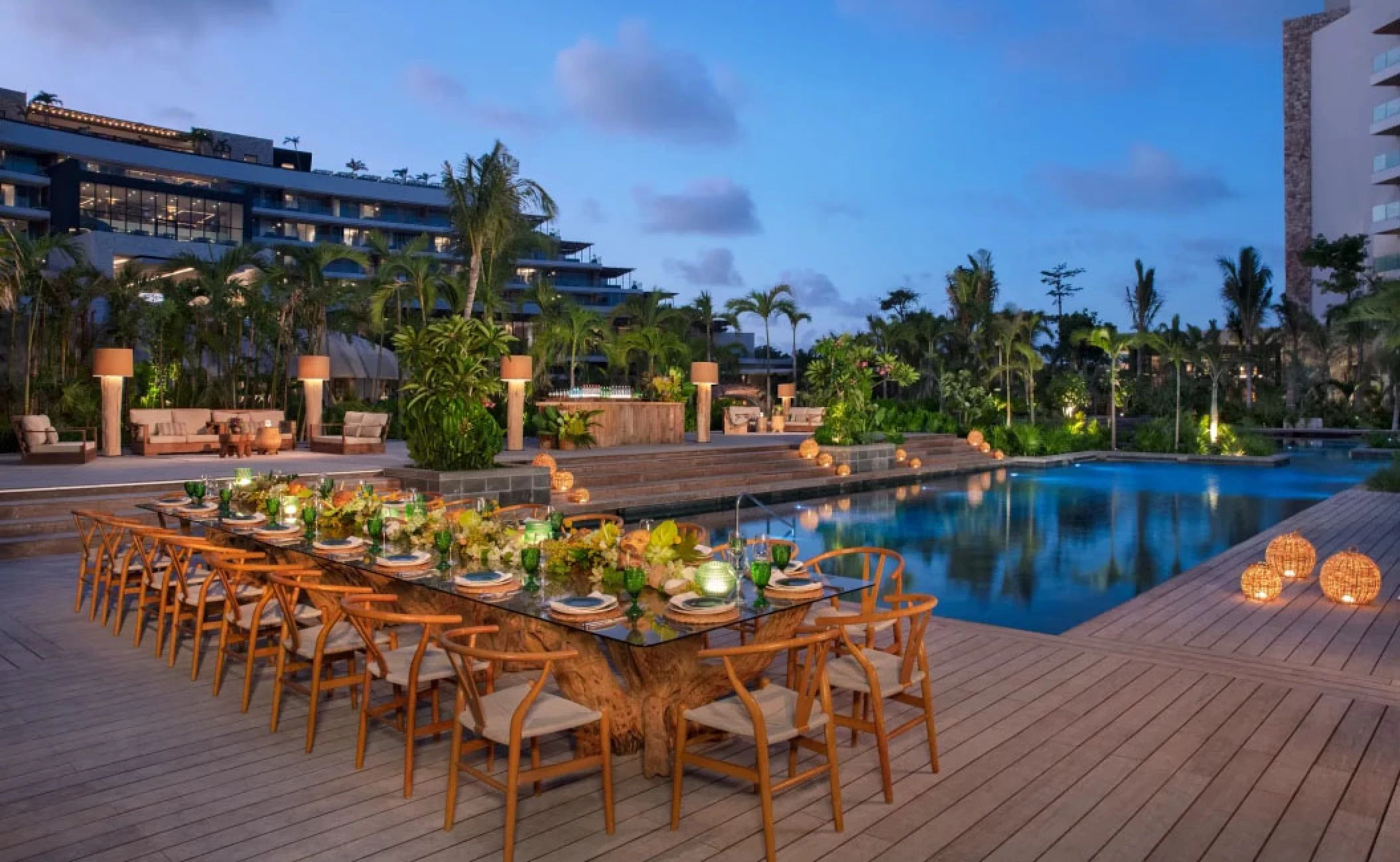 Pool Deck venue at Secrets Moxché Resort.