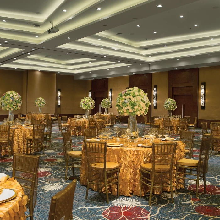 Secrets Playa Mujeres Golf & Spa Resort Ballroom wedding dinner reception