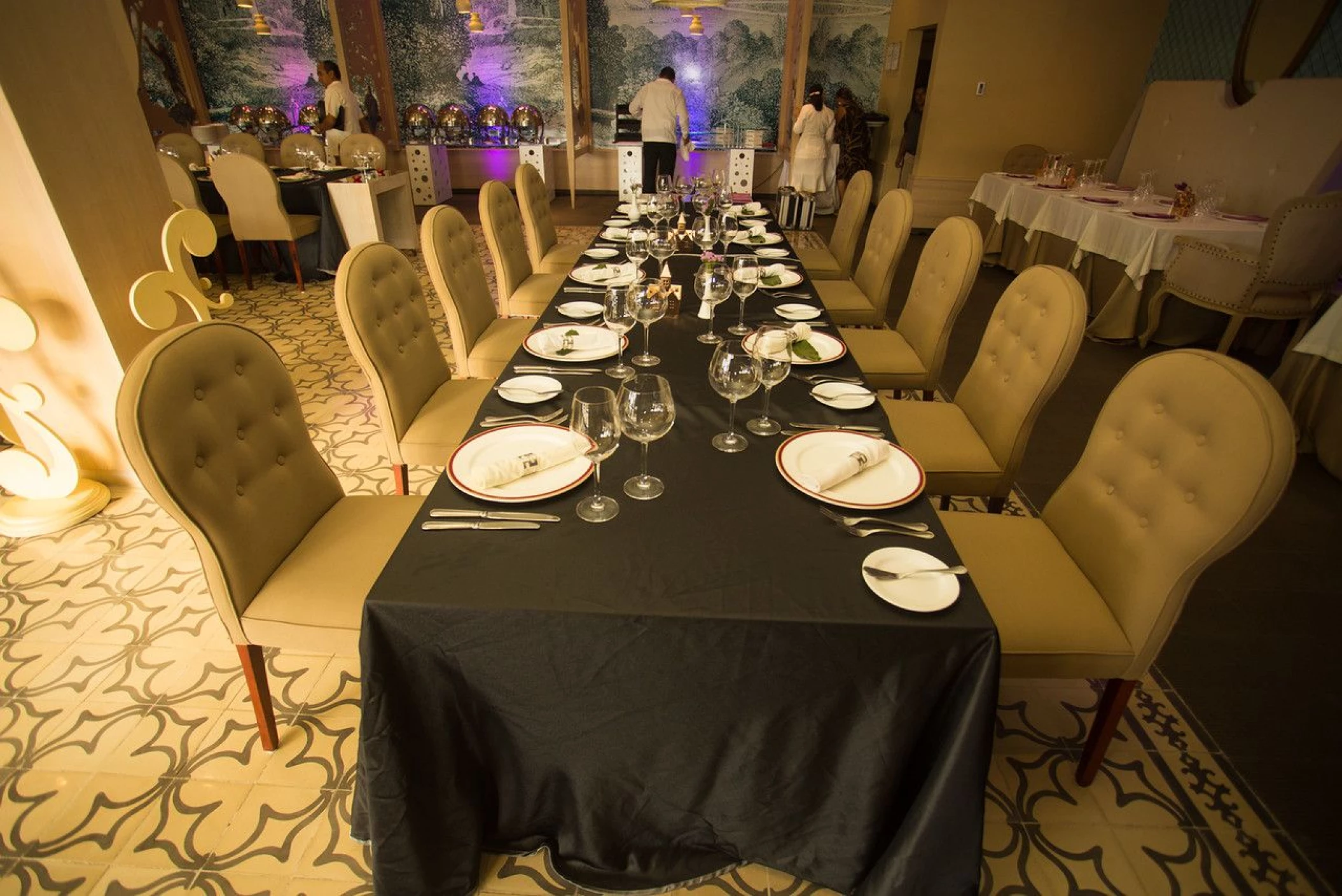 reception in the bordeaux restaurant