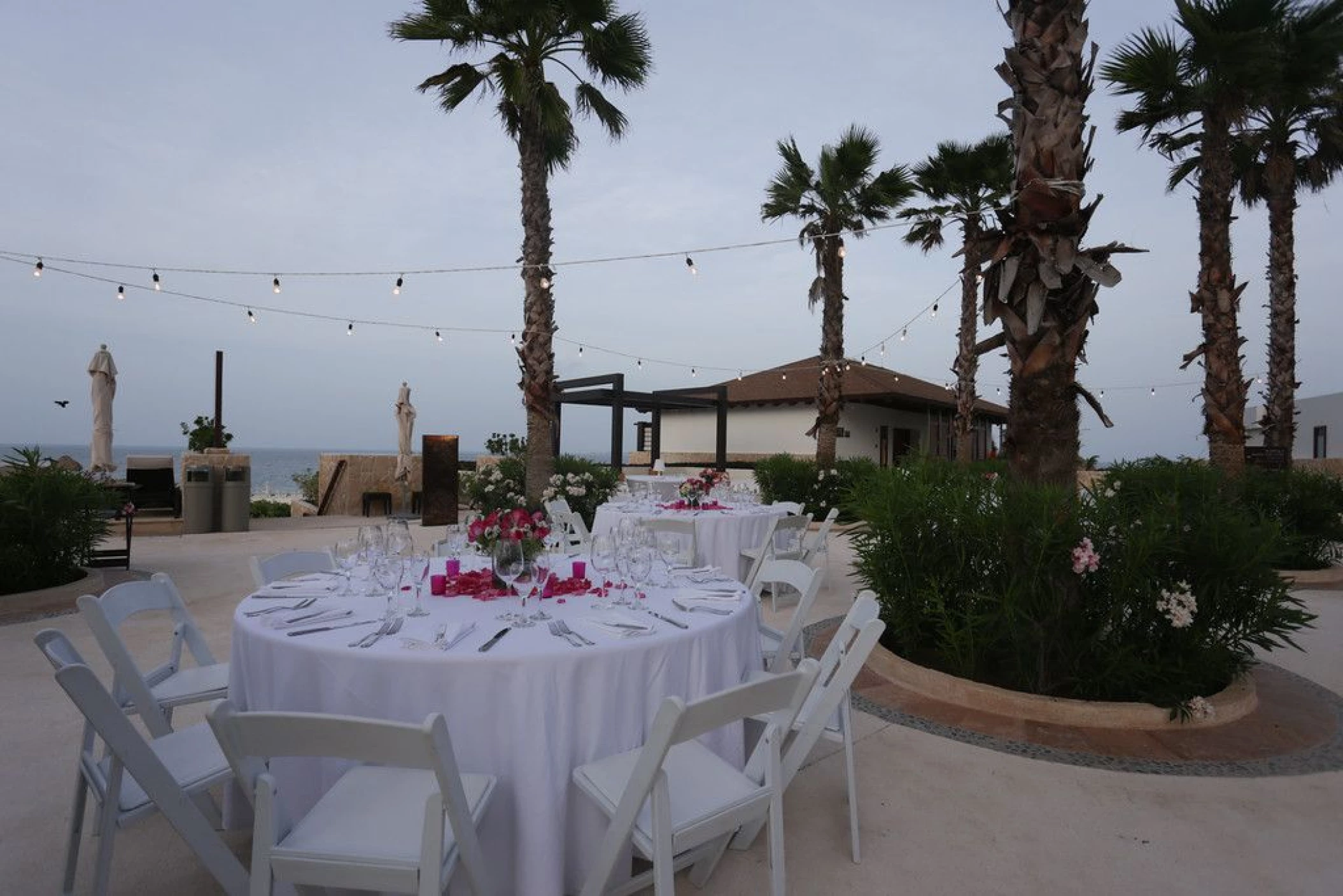 Secrets Playa Mujeres Golf & Spa Resort Wedding set up at the main pool