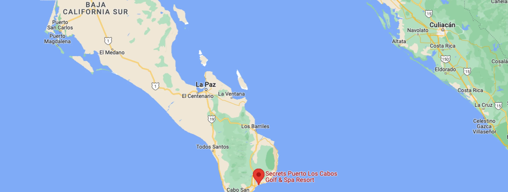 Google maps of Secrets Puerto Los Cabos Golf & Spa Resort