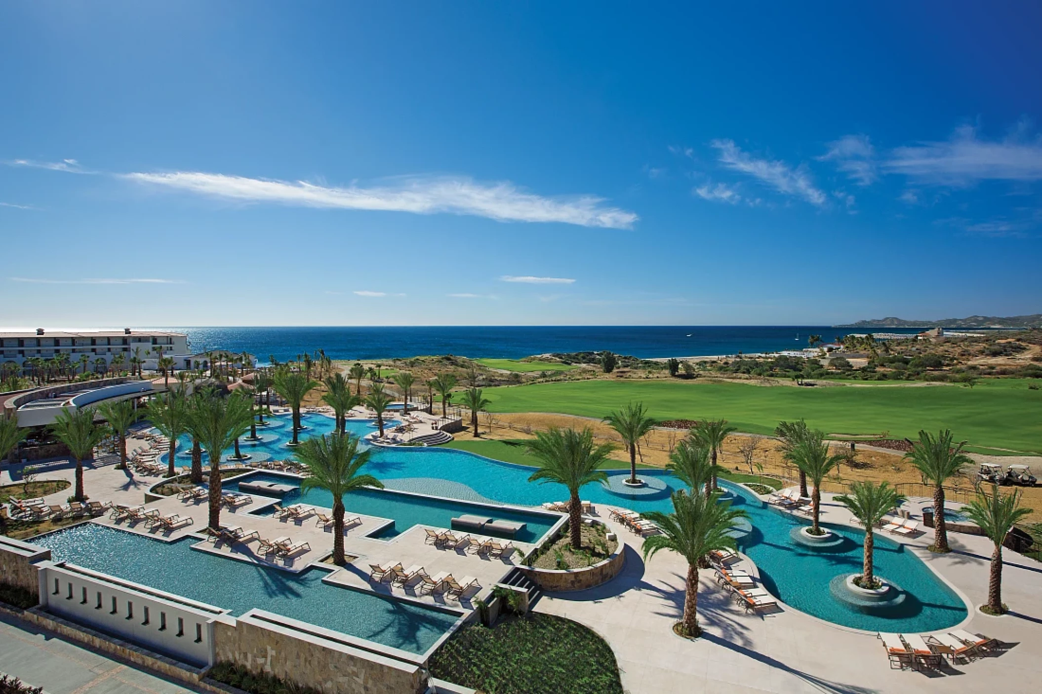 Secrets Puerto Los Cabos main pool overview