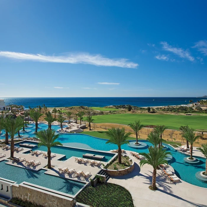 Secrets Puerto Los Cabos main pool overview