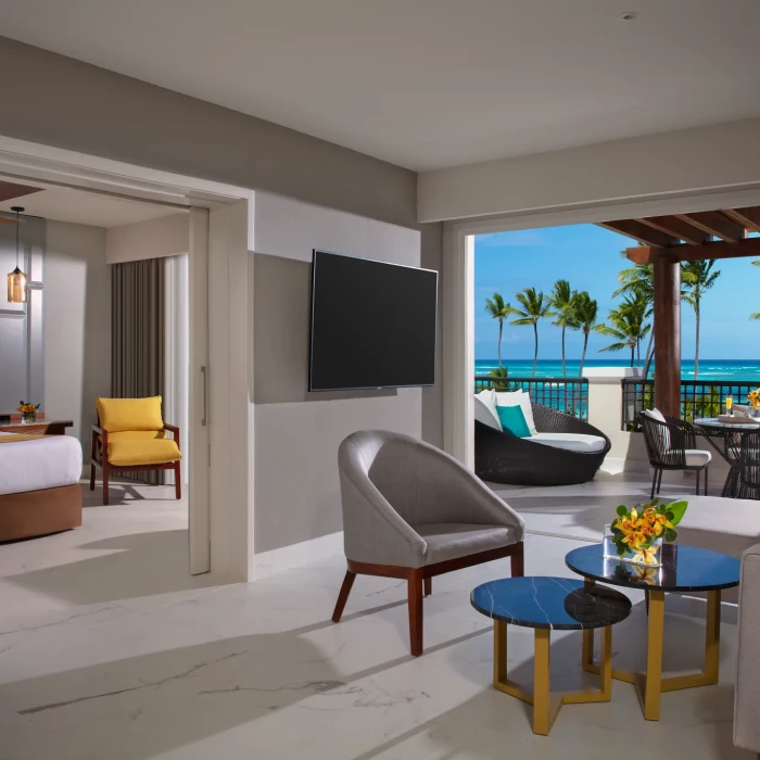 Living room suite at Secrets Royal Beach Punta Cana