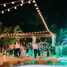 Dinner reception on the pool area at Secrets Royal Beach Punta Cana