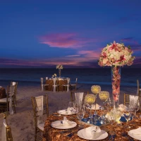 Dinner reception in the beach reception at Secrets Royal Beach Punta Cana