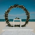 Ceremony decor on the beach at Secrets Royal Beach Punta Cana