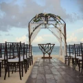 Ceremony decor on the beach at Secrets Royal Beach Punta Cana