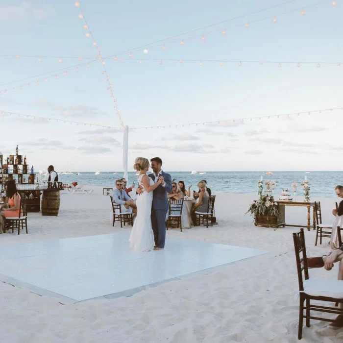 Dinner reception on the beach at Secrets Royal Beach Punta Cana