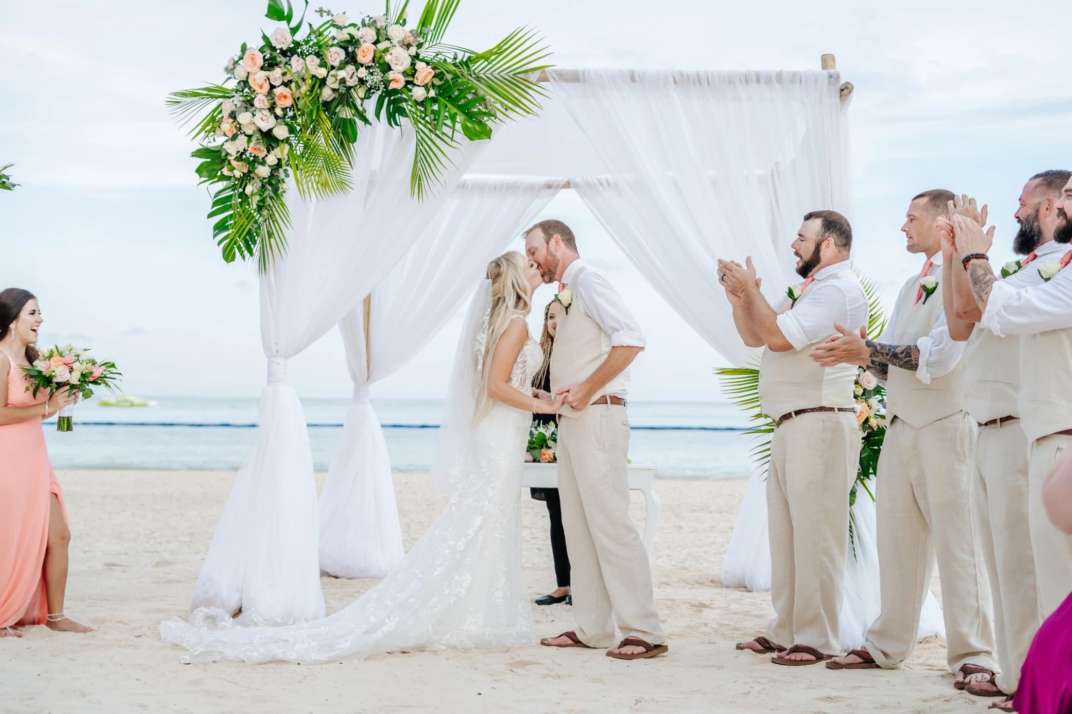 Ceremony decor in the beach at Secrets Royal Beach Punta Cana