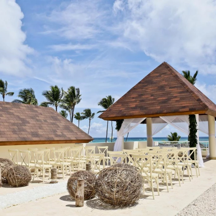 Ceremony decor in the royal gazebo at Secrets Royal Beach Punta Cana