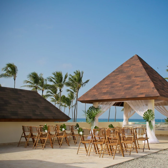 Ceremony decor in the royal gazebo at Secrets Royal Beach Punta Cana