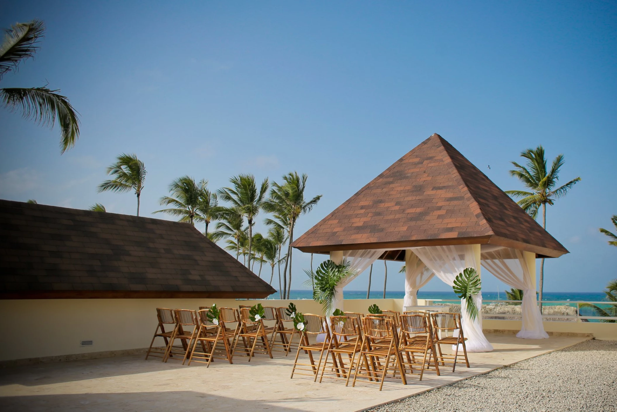 Ceremony decor in the royal gazebo at Secrets Royal Beach Punta Cana