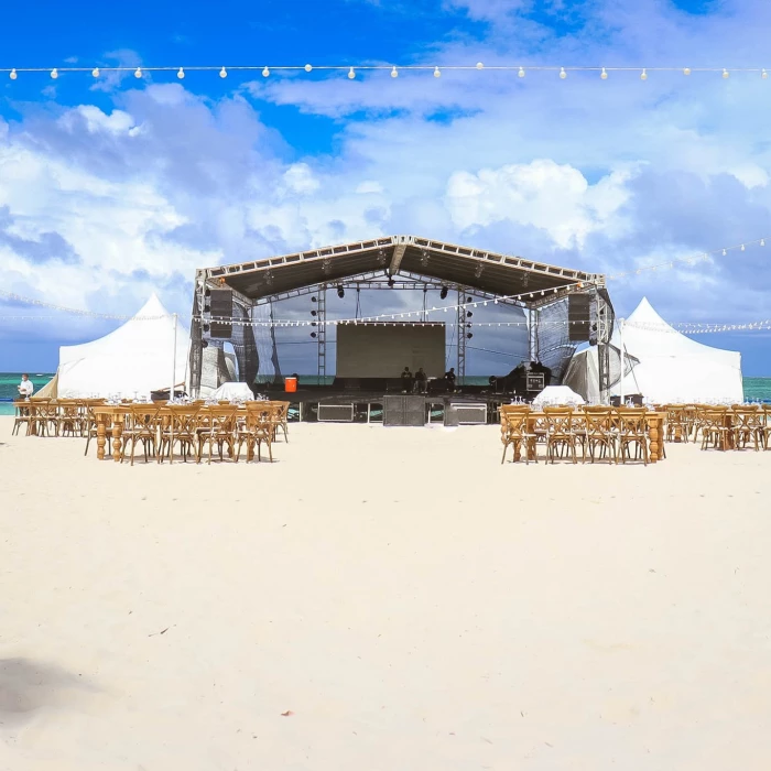 Dinner reception in the beach at Secrets Royal Beach Punta Cana