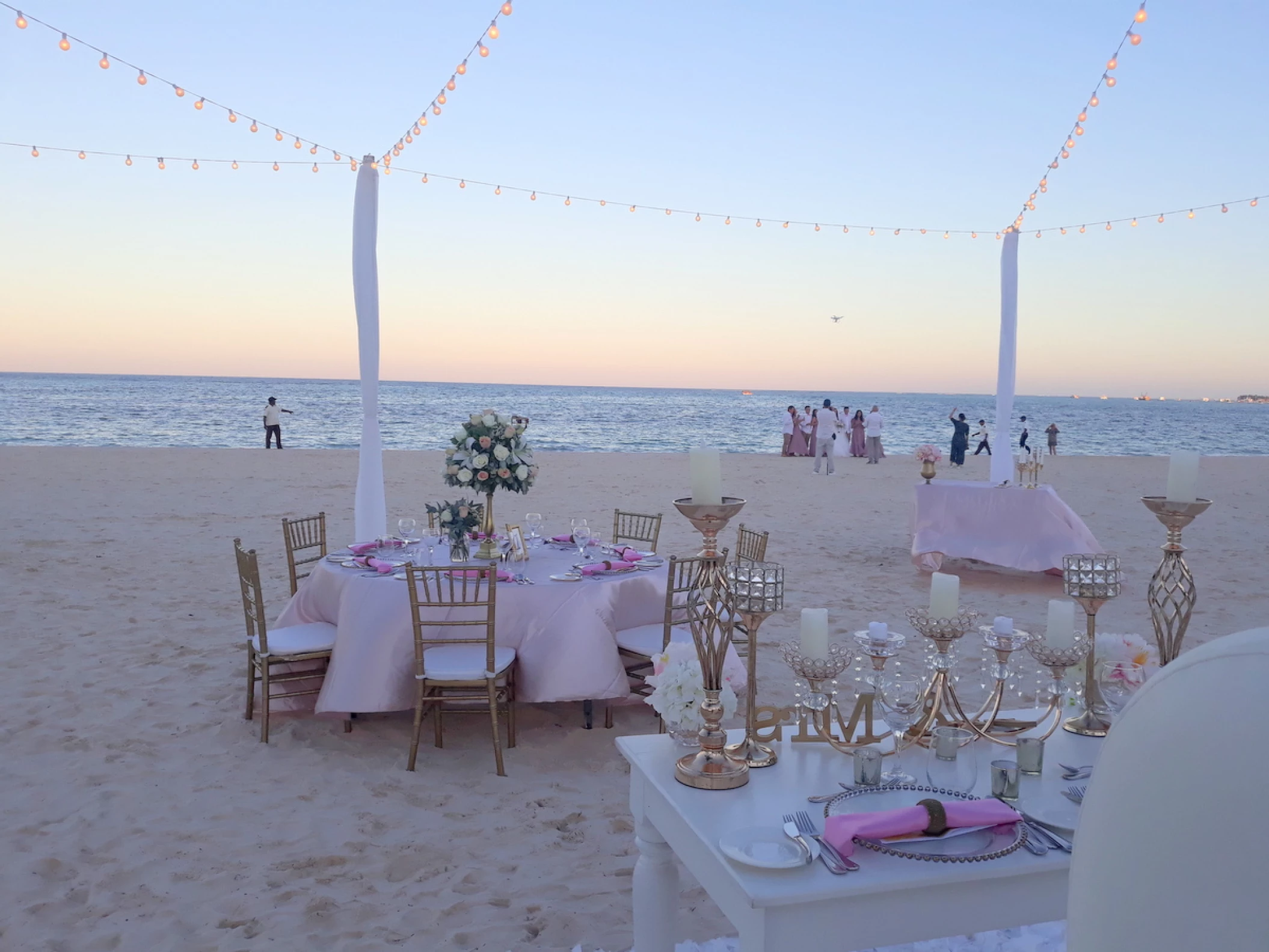 Dinner reception in the beach at Secrets Royal Beach Punta Cana