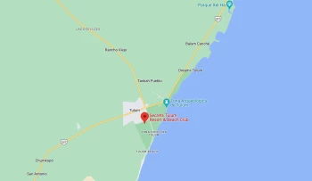 Google maps of Secrets Tulum Resort and beach Club