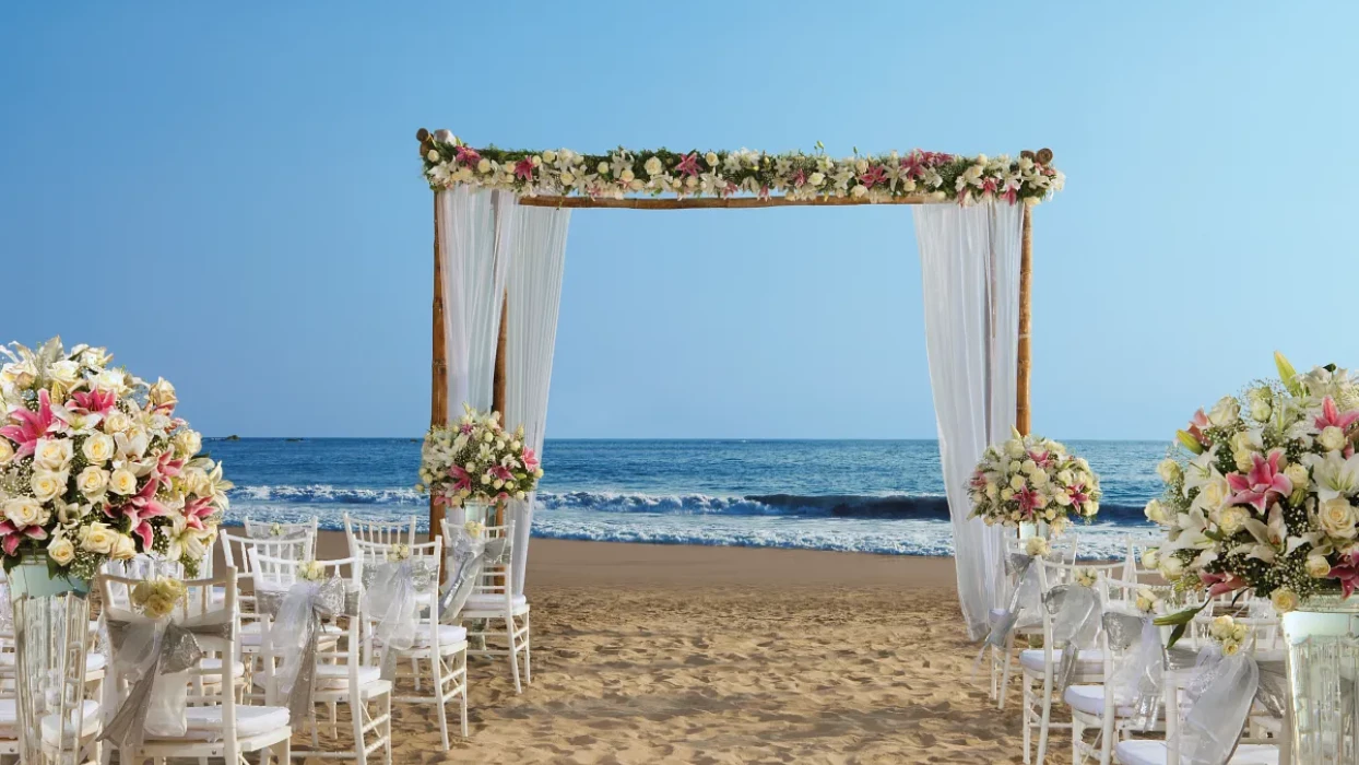 Ceremony decor on the beach at Secrets Vallarta Bay Puerto Vallarta