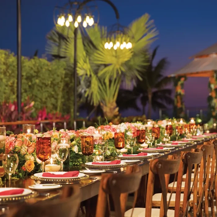 Dinner reception on vista terrace at Secrets Vallarta Bay Puerto Vallarta