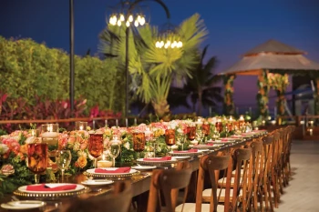 Dinner reception on vista terrace at Secrets Vallarta Bay Puerto Vallarta