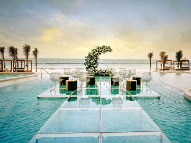 Pool area wedding venue at Sensira Resort and Spa Riviera Maya