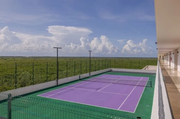 Tennis course at Sensira Resort and Spa Riviera Maya