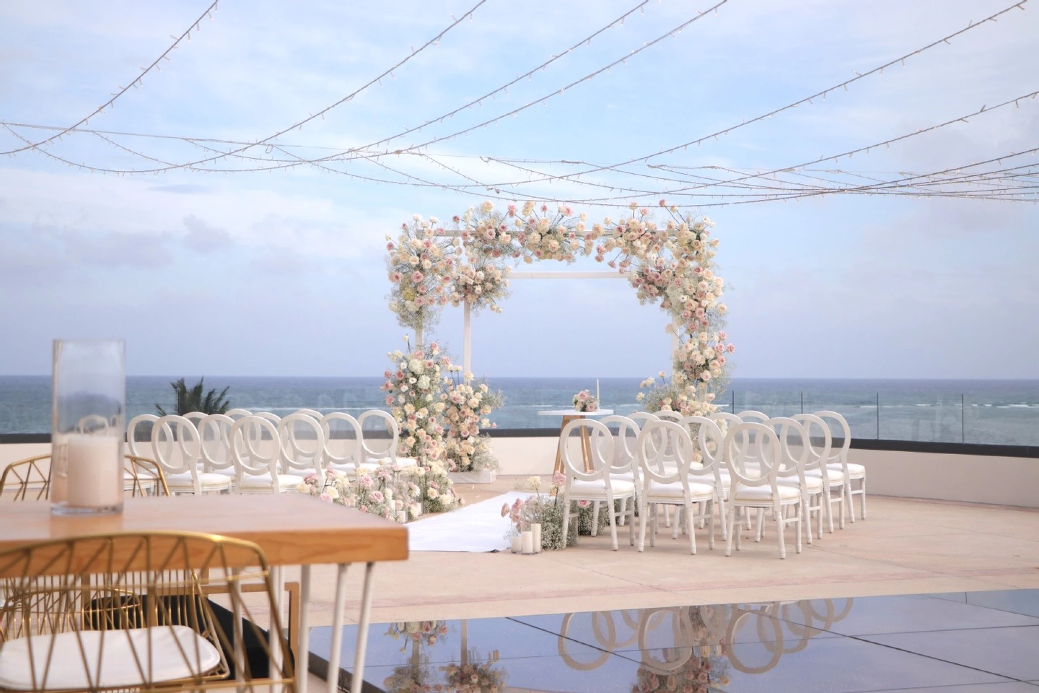 Wedding decor at Sensira Resort and Spa Riviera Maya