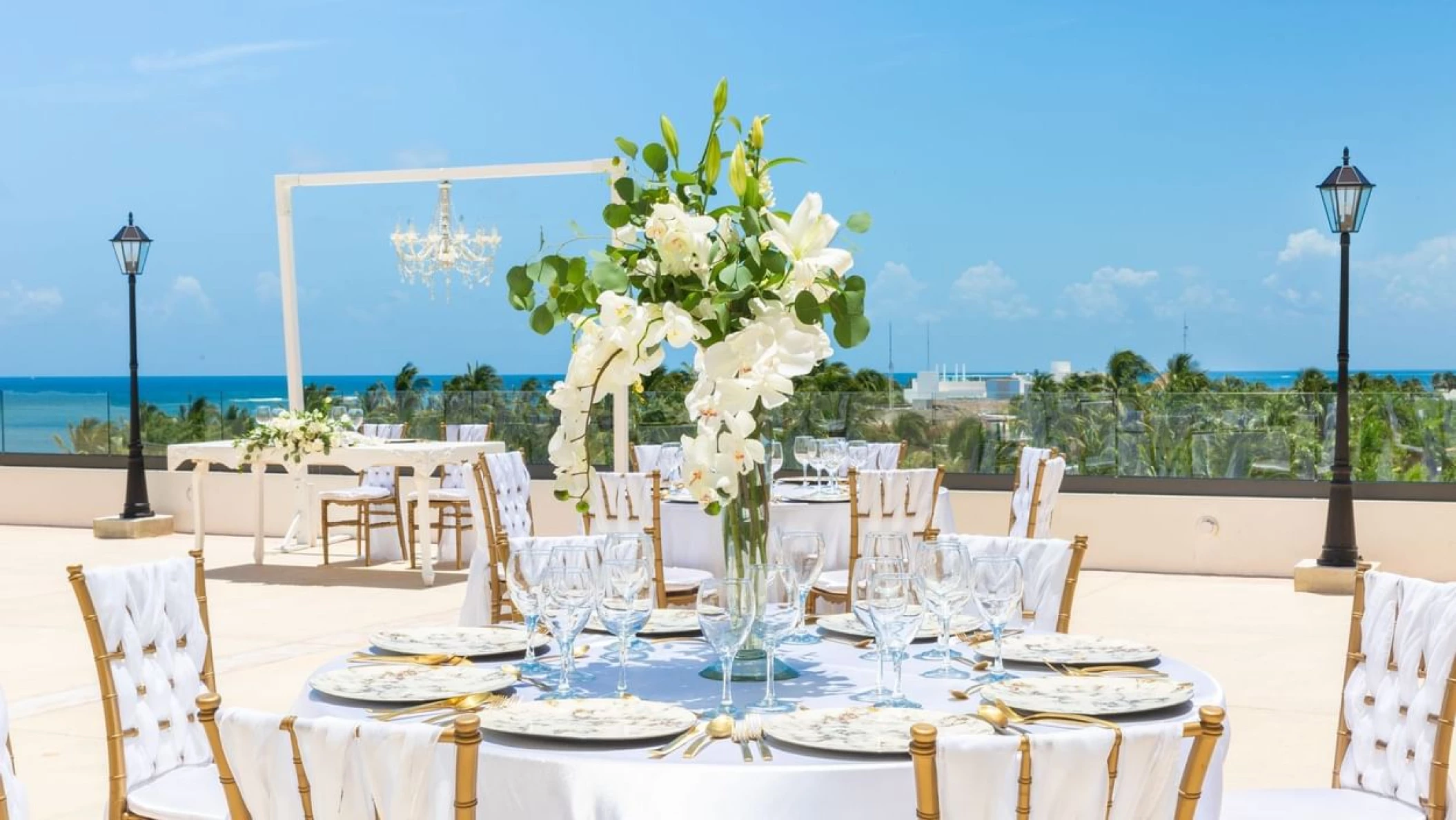 Wedding decor at Sensira Resort and Spa Riviera Maya