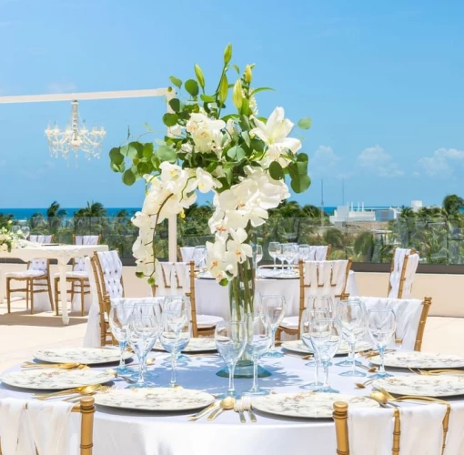 Wedding decor at Sensira Resort and Spa Riviera Maya