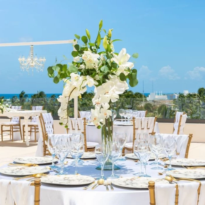 Wedding decor at Sensira Resort and Spa Riviera Maya