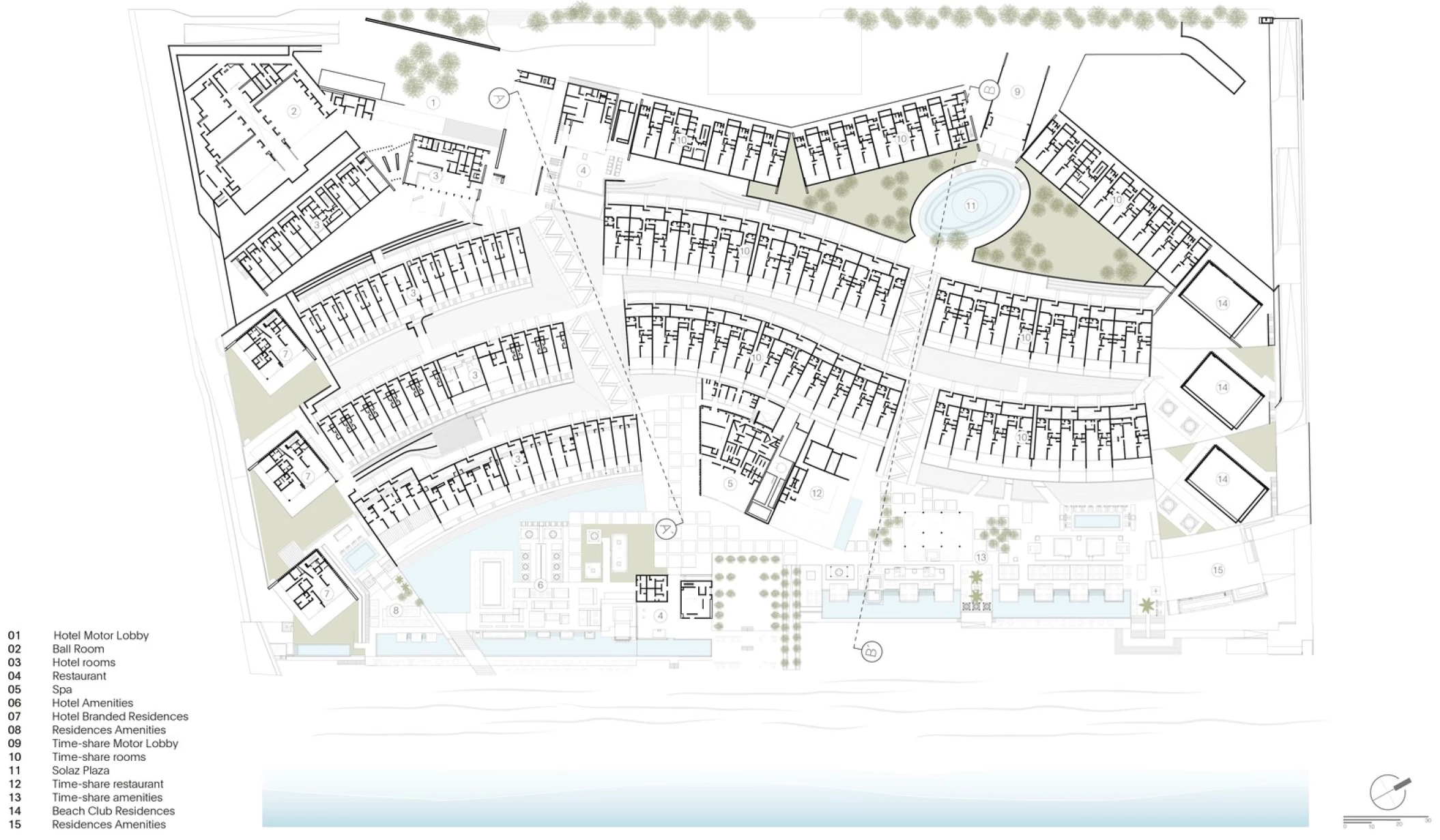 Resort map of Solaz Los Cabos