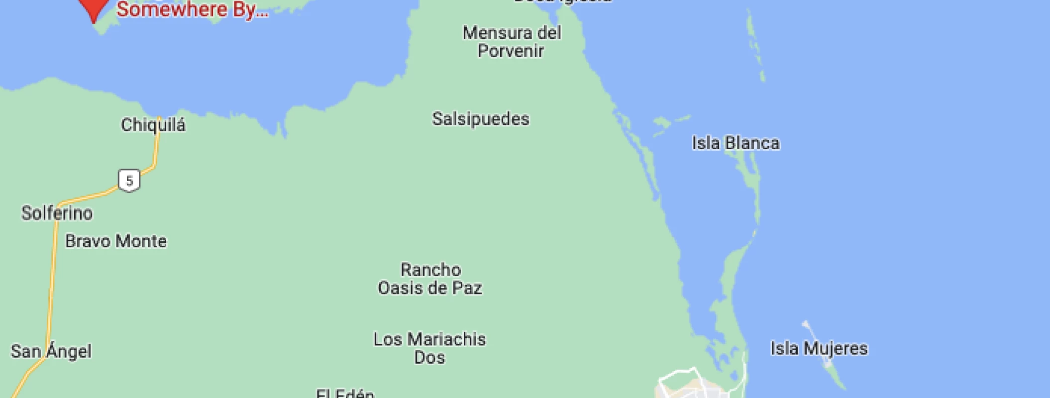 Google maps of St. somewhere resort holbox