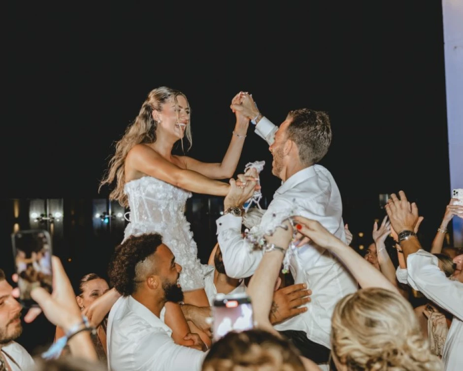 Andreana and Alessandro celebrate with their loved ones