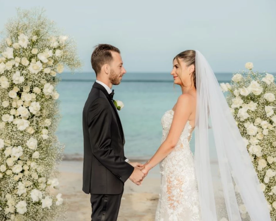 Andreana and Alessandro during their ceremony