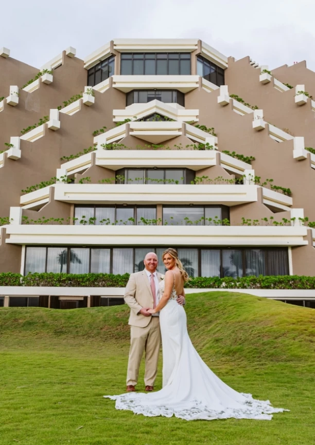 Anne & Mitch at their wedding resort