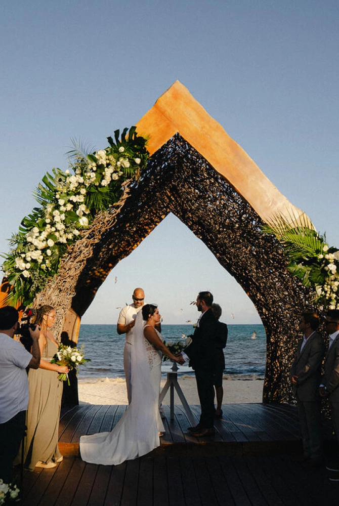 Drew and Alexis at their ceremony