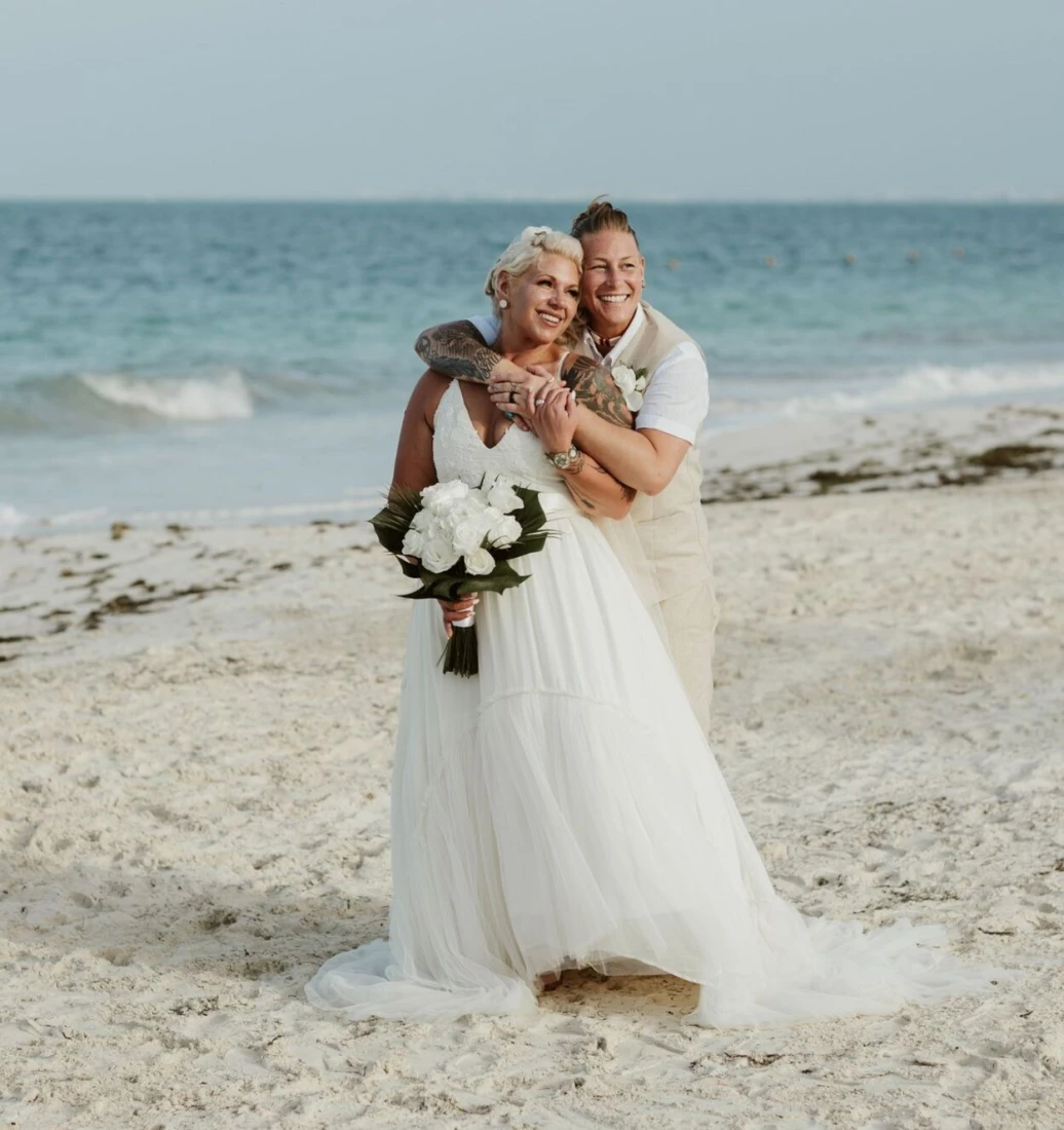 Jennifer & Chelsey on the beach