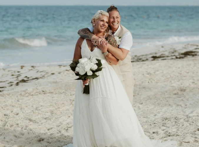 Jennifer & Chelsey on the beach