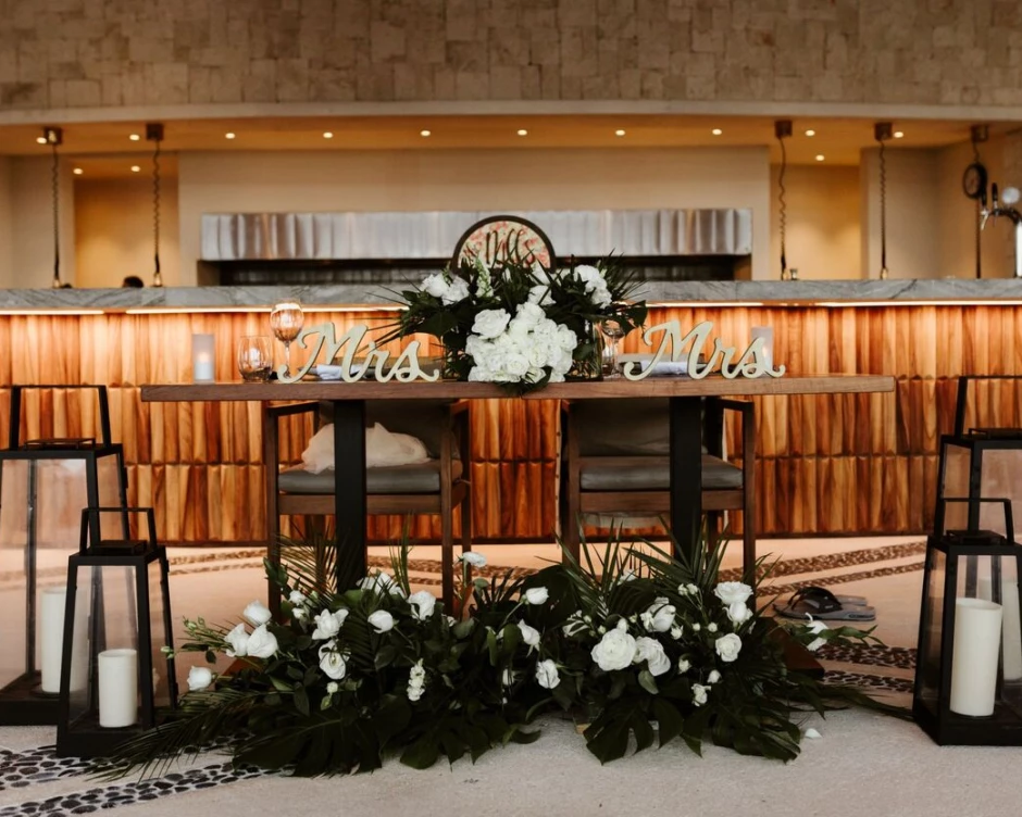 Jennifer & Chelsey reception table